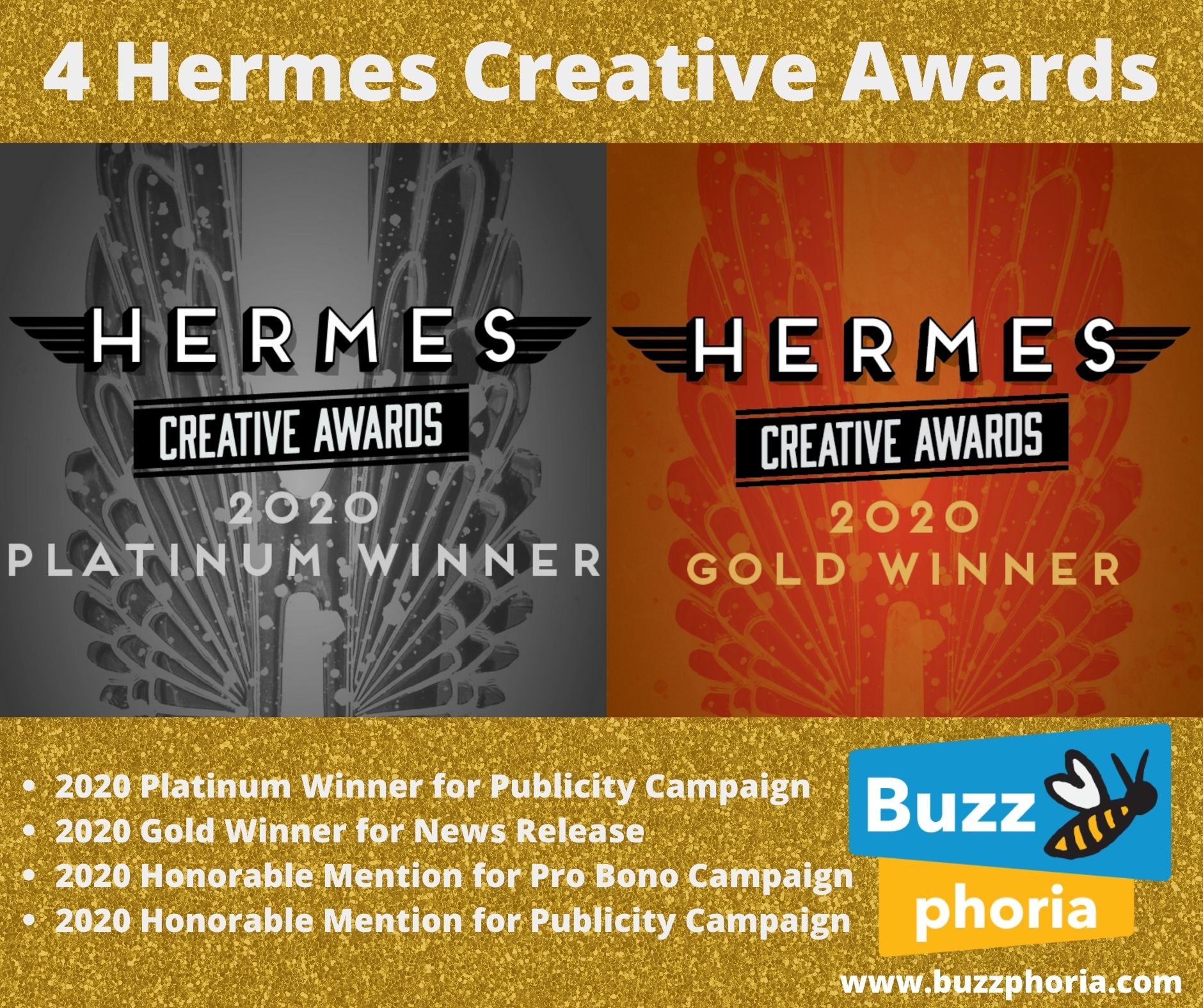 Buzzphoria Wins 4 Hermes Creative Awards Buzzphoria Public Relations